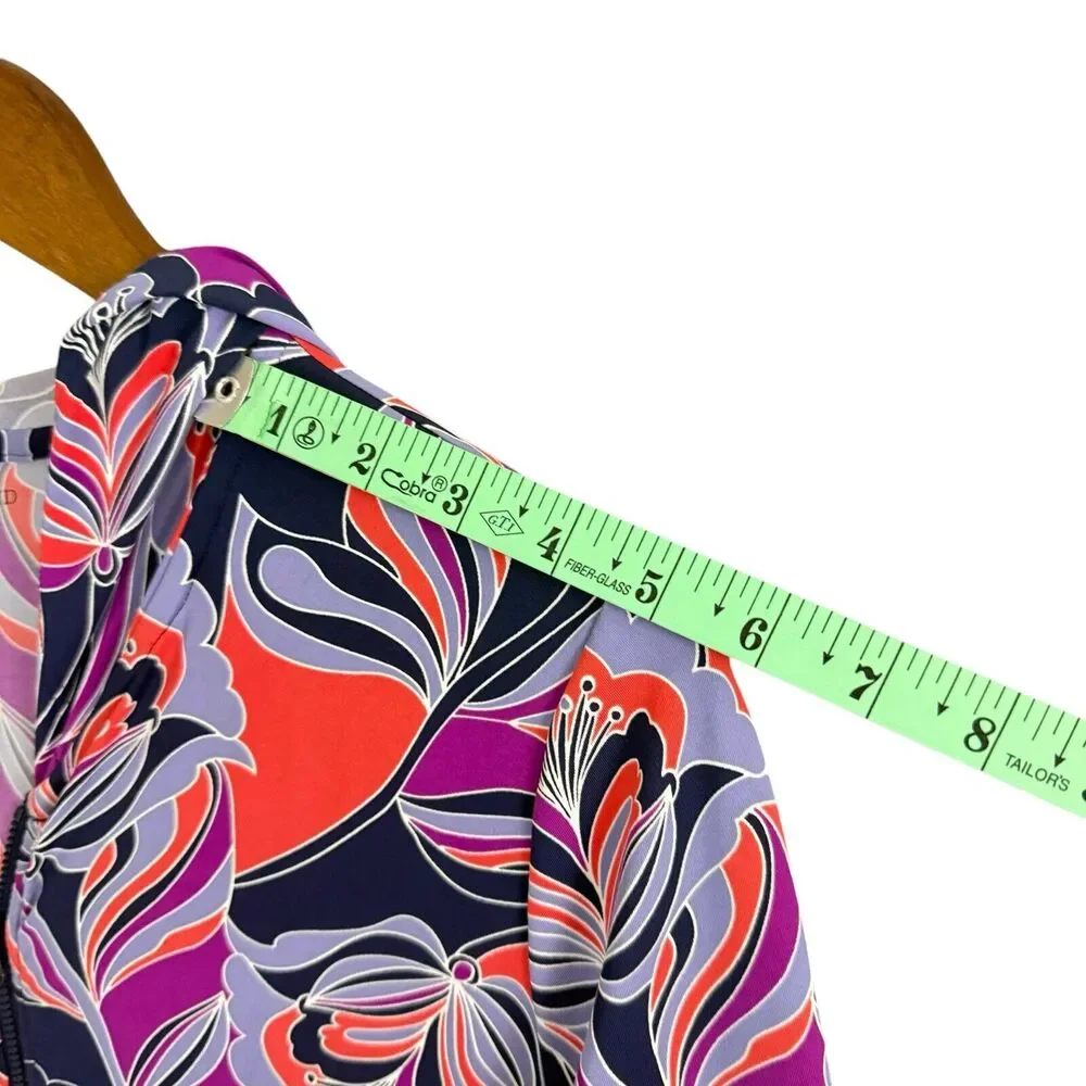 Lands End Women Hoodie Jacket Colorful Abstract Full Zip sz/ S - Picture 9 of 14